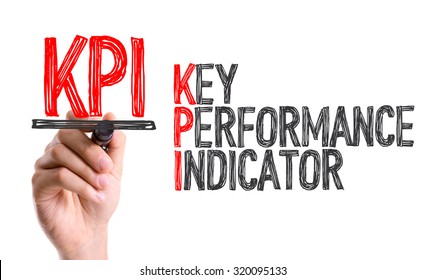 Hand with marker writing: KPI