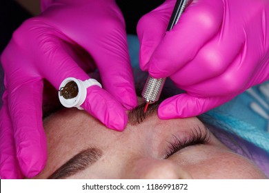 Hand Master With Tool For Microblading, Training In Permanent Makeup