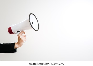 hand and a megaphone isolated - Powered by Shutterstock