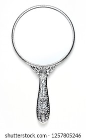 Hand Mirror On White Background