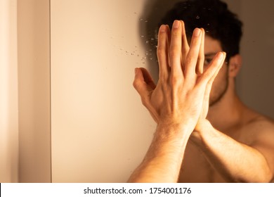 Hand mirror reflection duplication wet
water young man teenager - Powered by Shutterstock