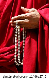 Hand Monk Holding Buddhist Rosarymalanenju Stock Photo 1148862743 ...