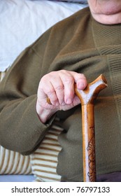 hand on cane