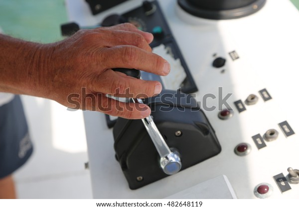 Hand on Throttle Control
of Speedboat