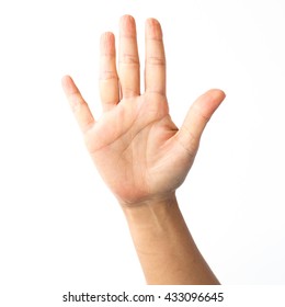 Hand On White Background