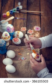 Hand Painted Decoupage Easter Eggs