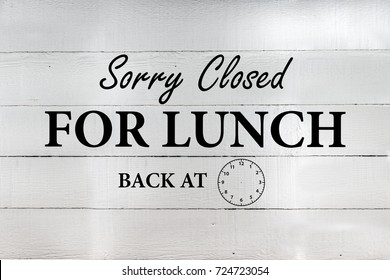 56 Sorry closed for lunch Images, Stock Photos & Vectors | Shutterstock