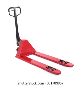 Hand Pallet Truck, Isolated On White