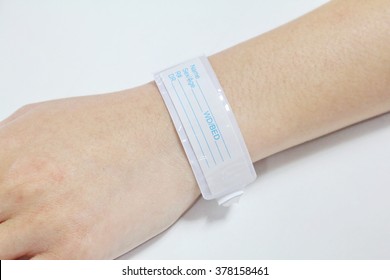 Hand With Patient Identification Bracelet