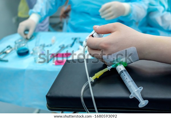 Hand Patient Lying On Operating Table Stock Photo 1680593092 | Shutterstock