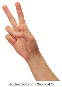 Hand With Peace Sign.