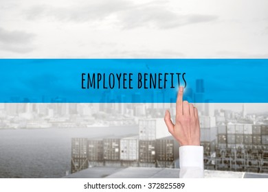 Hand Pointing On Employee Benefits