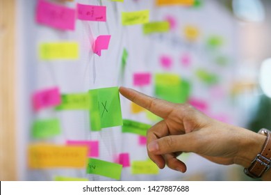 88 Writing Strategy Ideas On Sticky Notes On Whiteboard Images, Stock 