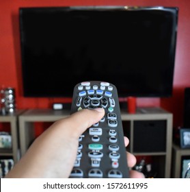 Hand Holding Tv Remote Control Television Stock Photo (Edit Now) 63094960