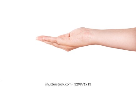 Hand Pose Like Picking Something Isolated On White