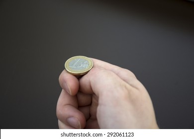 Hand Prepare To Throw A Coin