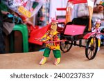 hand pull riksha made by wood handicrafts 