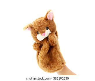 Hand Puppet For Child On White Background.