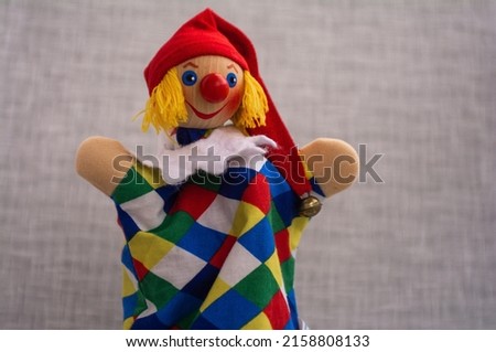 Hand puppet clown, jester, puppet theatre