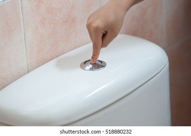 Hand Push Flush Button Stock Photo 518880232 | Shutterstock