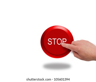  Hand Push Red Stop Button