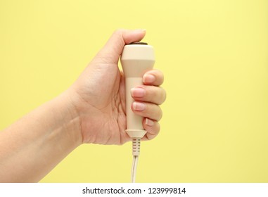 Hand Pushing Nurse Call Button