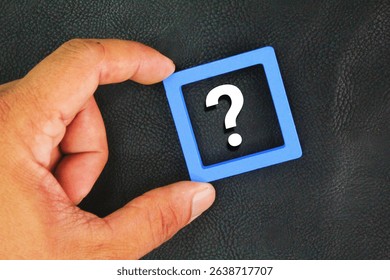 hand with question mark. this is the Question mark, Ask, FAQ, Advice, Support, Problem and solution concept. problem or problematic concept for solution