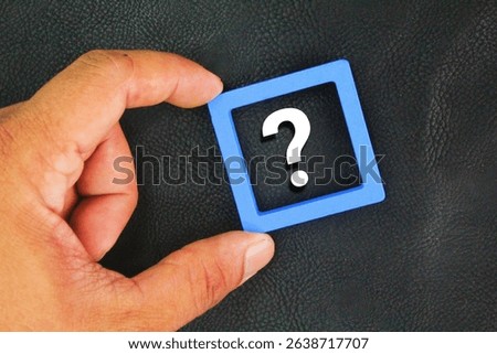 hand with question mark. this is the Question mark, Ask, FAQ, Advice, Support, Problem and solution concept. problem or problematic concept for solution