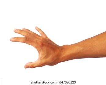 hand is Reach down to grab something.
