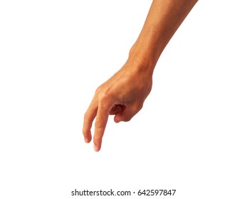 Show Hand Gesture Pointing Down Isolated Stock Photo 591033071 ...