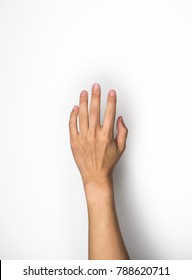 Hand Reaching On White Background