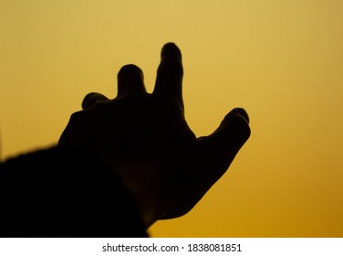 A hand reaching for the sky