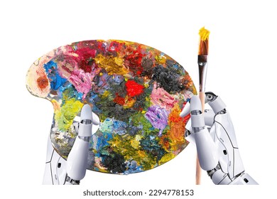 hand robot, ai generate art, mid jouney concept
