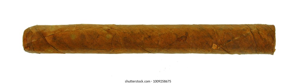 Hand Rolled Cigar Isolated On White