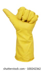 Hand in rubber glove shows that all is well - Shutterstock ID 100242362