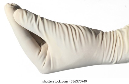 Hand Rubber Gloves Isolated 