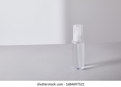 hand sanitizer in spray bottle on white background - Shutterstock ID 1684697521