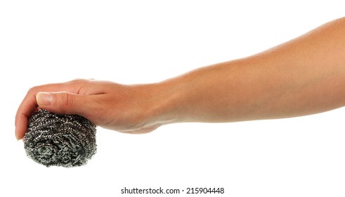 Hand Scourer Isolated On White Background Stock Photo 215904448 ...