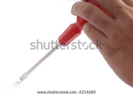 hand with screwdriver Foto stock © 