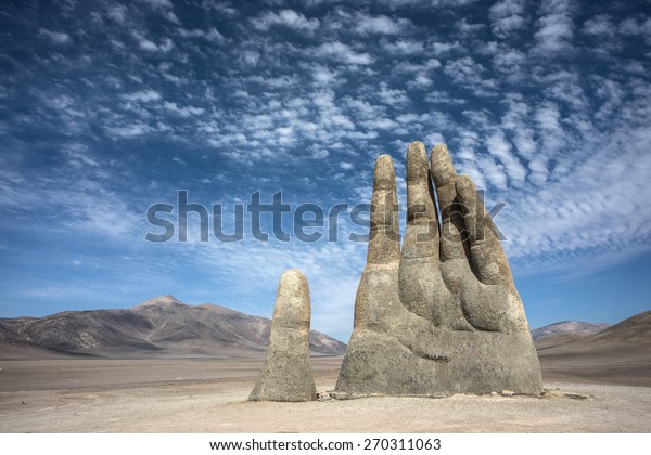 Hand Sculpture Symbol Atacama Desert Chile Stock Photo Edit Now 270311063