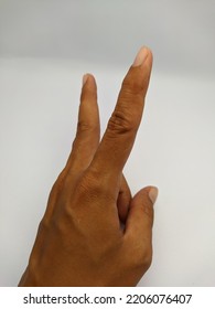 Hand Shape Sign Language On White Stock Photo 2206076407 | Shutterstock