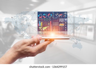 hand show business information from smartphone screen for intelligent decision tool 