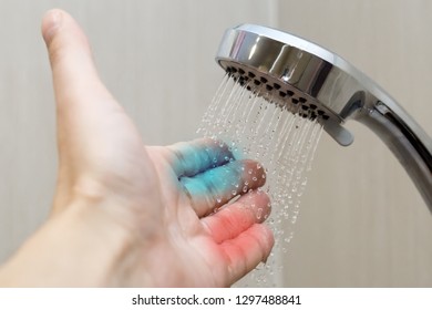 Hand In The Shower Test Water Temperature