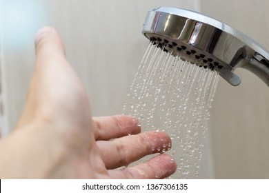 Hand In The Shower Test Water Temperature