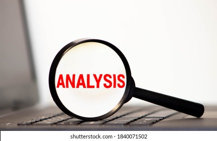 Hand Showing Analysis Word Through Magnifying Stock Photo 1840071502 ...