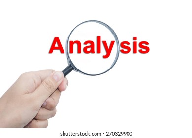 Hand Showing Analysis Word Through Magnifying Stock Photo 270329900 ...