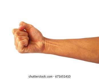 Hand Showing Fist By Tight Stance Stock Photo (Edit Now) 671651410