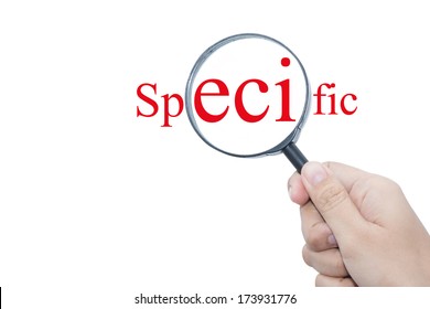 Hand Showing Specific Word Through Magnifying Glass - Shutterstock ID 173931776