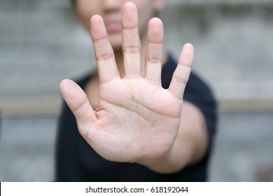 Hand Showing Stop Gesture