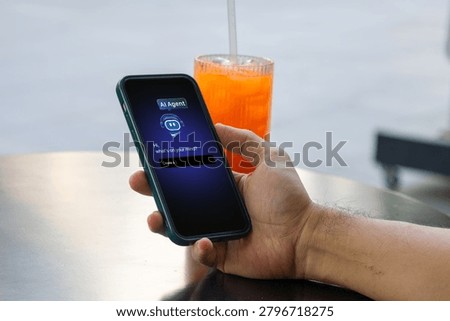 A hand showing technology, artificial Intelligence, generative ai, cyber security, digital transformation, LLM, Large language model, AGI, artificial general intelligence